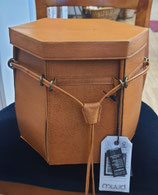 "Evita XL" - Aufbewahrungsbox/-korb mit Deckel und Zugband aus echtem Leder von muud