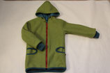 Walkjacke gefüttert Wollfleece Bio kbT grün/ petrol
