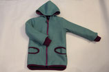 Walkjacke gefüttert Wollfleece Bio kbT ice/ lila