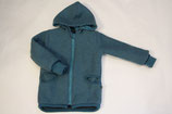 Walkjacke gefüttert Wollfleece Bio kbT petrol/ petrol