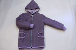 Walkjacke gefüttert Wollfleece Bio kbT lavendel/ lavendel