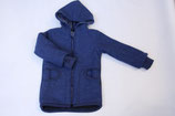 Walkjacke gefüttert Wollfleece Bio kbT blau/ blau