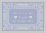 Baptême bleu et blanc