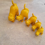 Lot de 5 Chats Faience de Desvres yeux de Taxidermiste ! Faience de Desvres