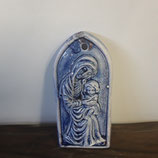 La Vierge et L enfant Faience de Desvres Hauteur 12 cm largeur 5 cm