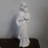 La Vierge et L enfant Faience de Desvres Hauteur 29 cm blanche signe Desvres