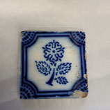 Carreau Faience Fourmaintraux Hornoy   Desvres 11 × 11 cm réf 06 année 1860