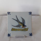 Carreau Oiseau Faience de Desvres 13×13cm numéro 21