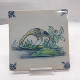 Carreau Oiseau Faience de Desvres 13×13cm numéro  17