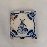 Carreau Faience Fourmaintraux Desvres 11 × 11 cm réf 05 année 1860