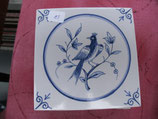 Ancien Carreau Carrelage Faience De Desvres 13cm Décor Oiseau