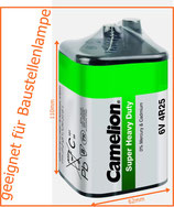 Camelion Super Heavy Duty Batterie 4R25 6Volt Block 7Ah Baustellenlampe