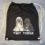 Kordelzug-Baumwoll-Beutel, "Tibet-Terrier-Duo"
