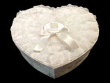 SCATOLA A CUORE IN VELLUTO DIAM. 50 CM - HEART SHAPED BOX LACED - VERSIONE CON PIZZO