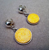 Aretes redondos doble BT01 Amarillo