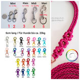 Zubehöre (Karabiner / Ringe / Blumen) Leine flach gefl. mit 6 Seile 3mm