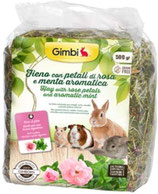 Gimbi Fieno con Petali di Rosa e Menta Aromatica - Confezione da 500 gr