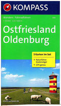 Kompass-Karte Ostfriesland - Oldenburg (3er Kartenset) 1 : 50.000)
