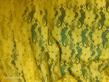 tissu dentelle africaine jaune