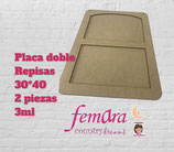 PLACA DOBLE REPISAS