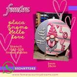 GNOMO HELLO LOVE PLACA