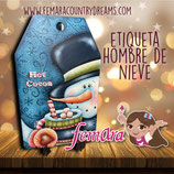 ETIQUETA HOMBRE DE NIEVE