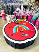 CAJA MANZANA CON APLICACIONES