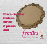 PLACA CIRCULAR CADENA