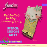 PORTACEL KITTY AMOR Y PAZ