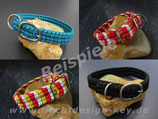 Wunsch-Halsband geflochten, "Stripe Bar" Farben frei wählbar: