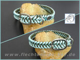 Halsband Muster "Piranha", armygreen, mint