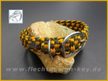 Halsband Muster "Chess Bar", armygreen, goldenrod