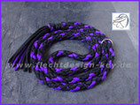 Halsring 8fach rund lila, schwarz, GEBRAUCHT