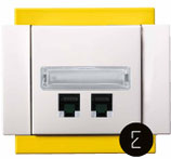 Prise Data RJ45 couleur Jaune Citron