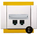 Prise Data RJ45 couleur Jaune Pissenlit