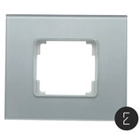 Plaque de finition en de verre couleur gris métal mat