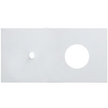 Plaque de finition double en aluminium blanc pour 1 levier et 1 prise - cadre 1+3