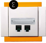 Prise Data RJ45 couleur Orange Tropique