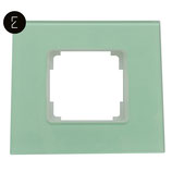 Plaque de finition en verre de couleur vert glacé