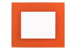 Interrupteur Va-et-Vient Design en Verre Orange Brique