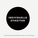 Individuelle Gewürzetiketten SIMPLE schlicht - RUND - BLACK - wasserfest - 30mm (20er oder 40er Set)