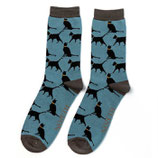 Männersocken Lucky Cats denim