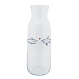 Karaffe aus Glas Motiv "Sun Sea and Fish"