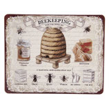 Blechschild "Beekeeping"