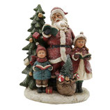 Figurengruppe Weihnachtsmann mit Kindern