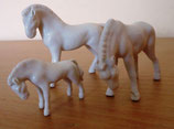 3er Set Porzellanfiguren - Pferde