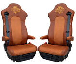 SITZBEZÜGE MB ACTROS 4/5 2011- (BEIFAHRERSITZ OHNE/GEFEDERT) KUNSTLEDER BRAUN/VELOURS BRAUN