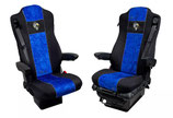 SITZBEZÜGE MB ACTROS 4 1+1,2 SITZGURTE 2011- (BEIFAHRERSITZ N/DÄMPFEND) BLAU