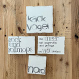 B-Ware Textplatten Set "Kackvogel"