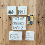 B-Ware Textplatten Set "MONDPHASE"